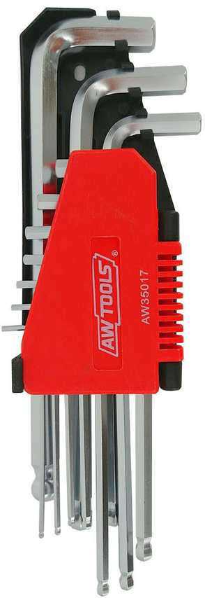 Unbrakonøkler AWTools AW35017BL; 2-12 mm; 10 stk