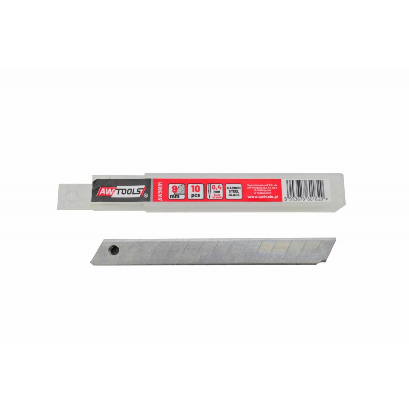 Kniv med utskiftbare blader AWTools AW29101; 9 mm; 10 stk