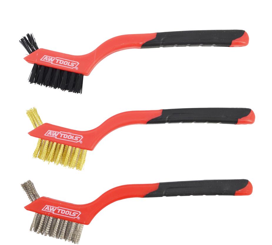 Stålbørste sett AWTools AW55007; 3 stk