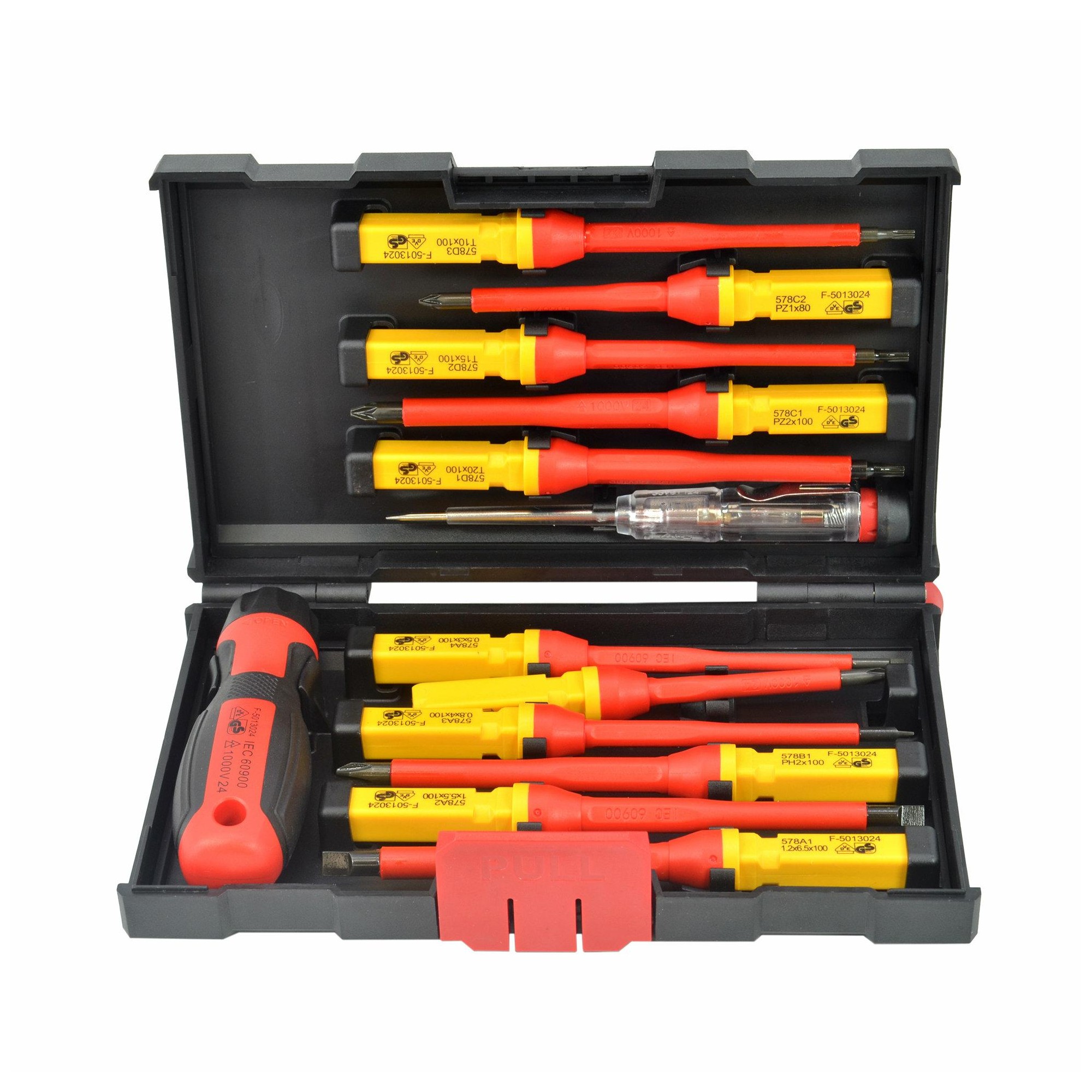 Skrutrekkersett AWTools AW36989; VDE; 1000V; 13 stk