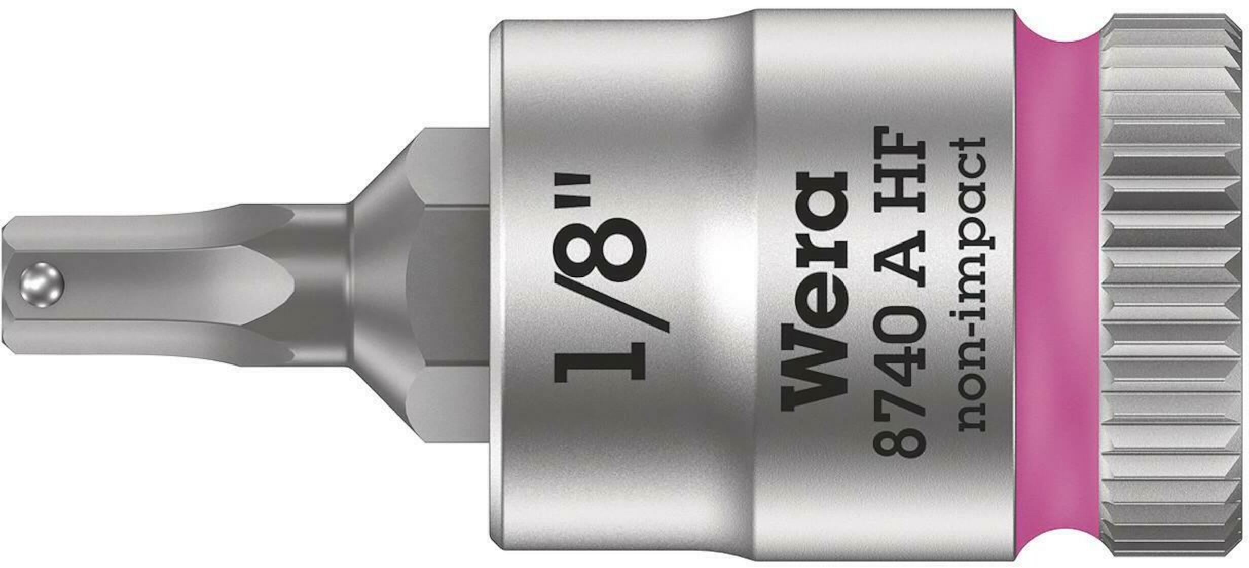 Hylsenøkkel Wera WE05003383001; HEX-plus; 1/4''; 1/8''x28 mm