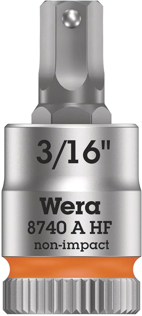 Hylsenøkkel Wera WE05003386001; HEX-plus; 1/4''; 3/16''x28 mm