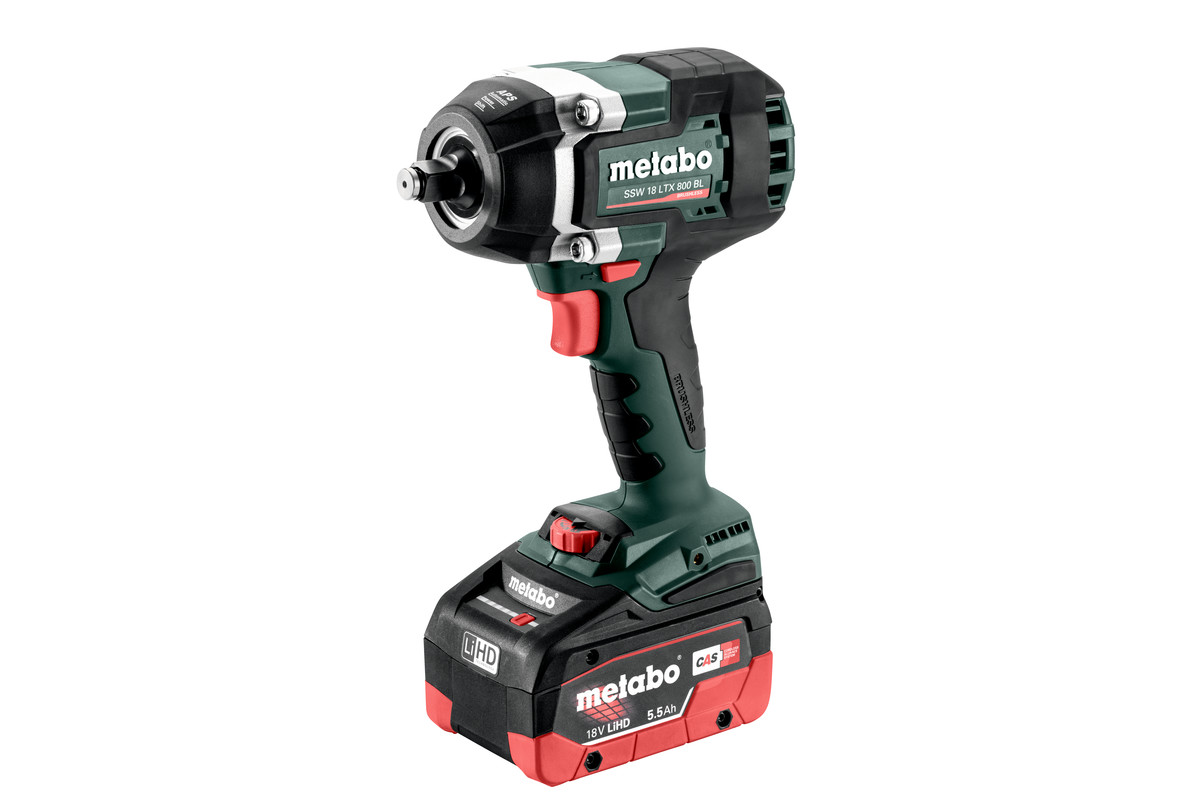 Slagmuttertrekker Metabo SSW 18 LTX 800 BL; 18 V; 800 Nm;  2x5,5 Ah batt.