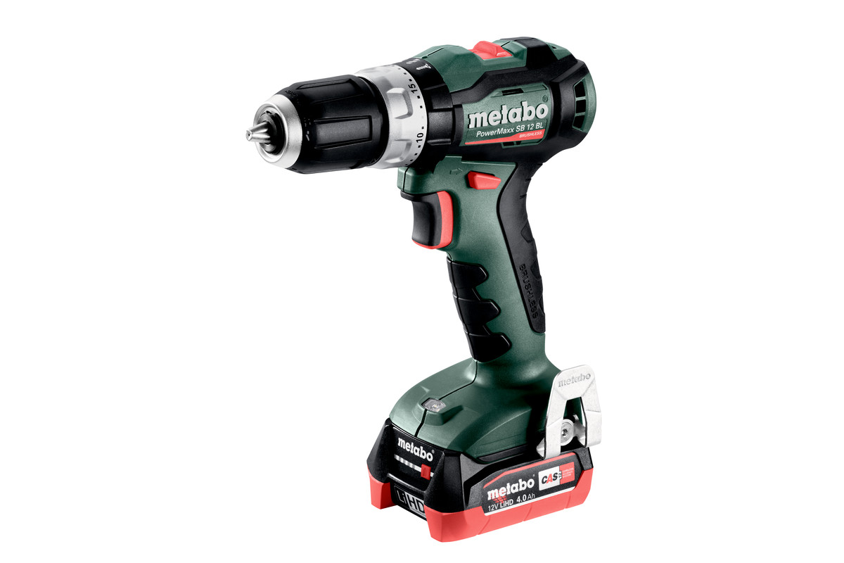 Slagskrutrekker / bor Metabo PowerMaxx SB 12 BL; 12 V; 2x4 Ah  batt.