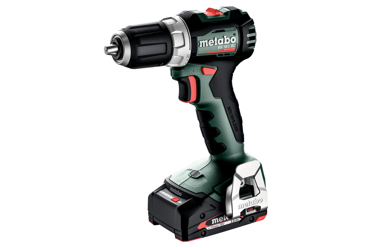 Batteridrevet borskrutrekker Metabo BS 18 L BL; 18 V; 2x2 Ah  batt.