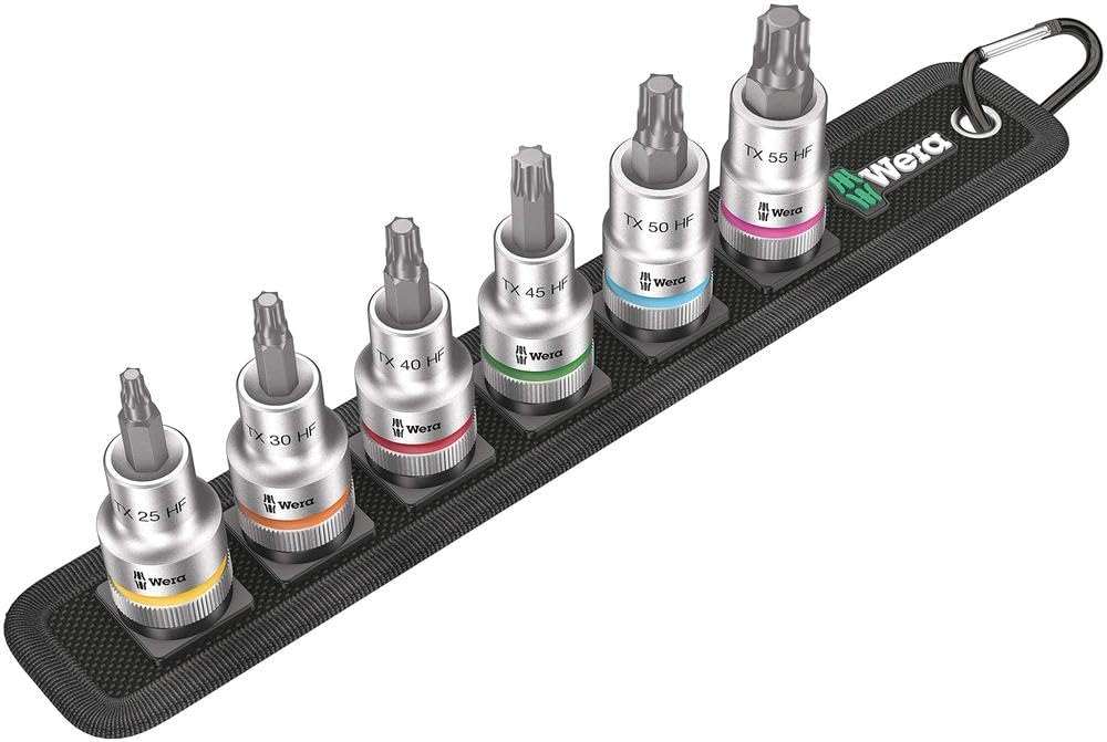 Stikkontakt og bitsett Wera WE05003997001; Torx; 1/2''; 6 stk