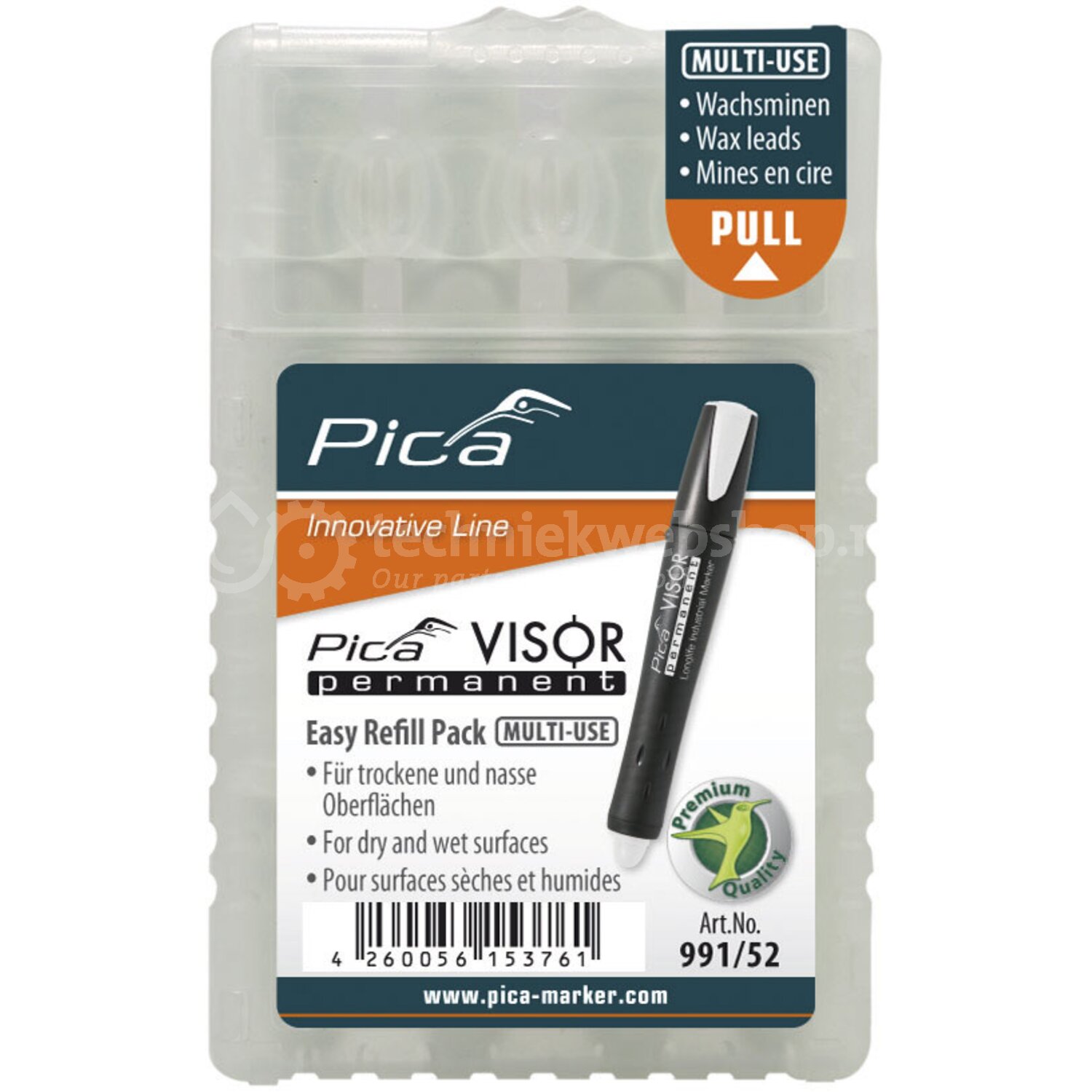 Kjerne Pica VISOR; 4 stk; hvit