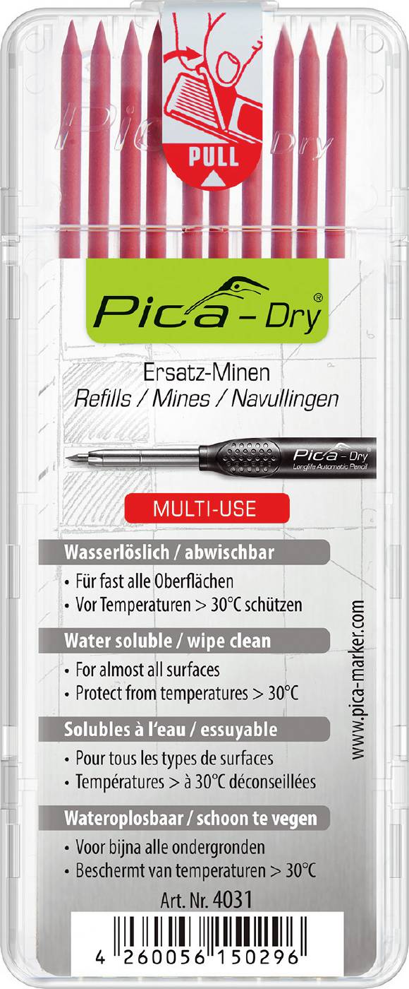 Kjerne Pica Dry; 125 mm; 10 stk; rød