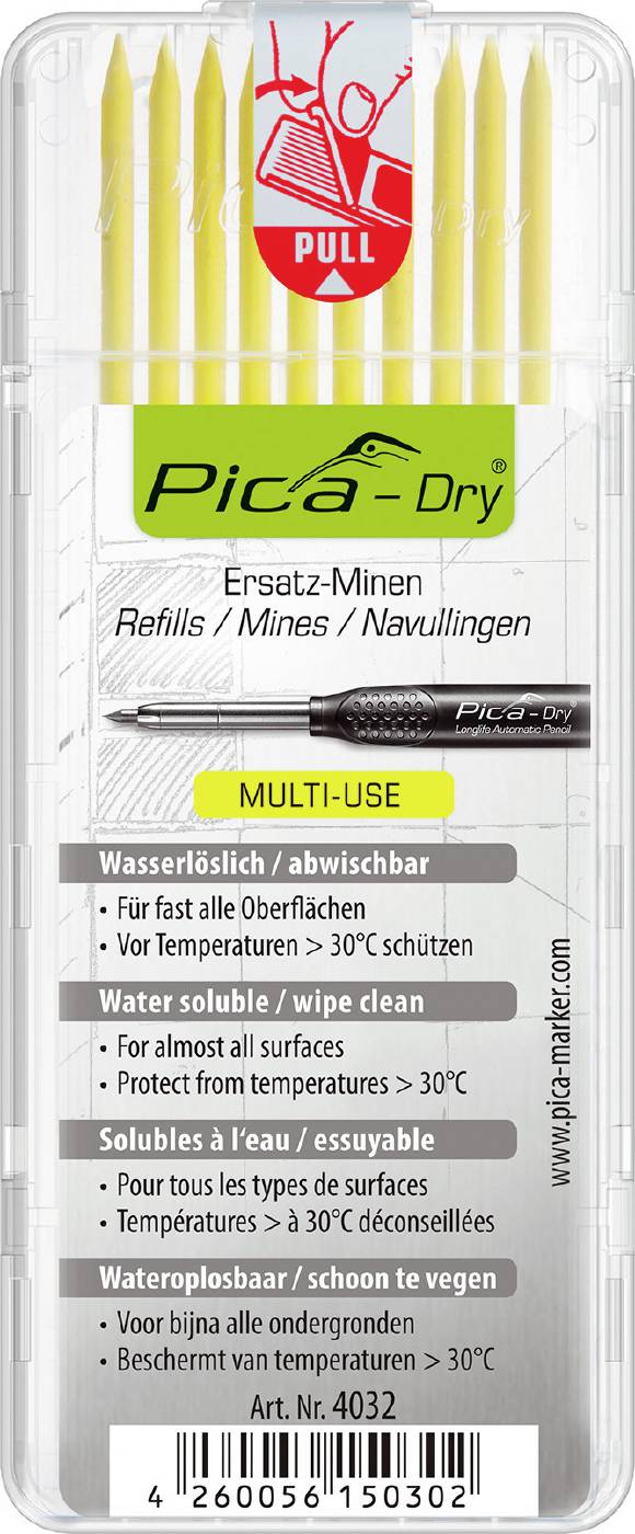 Kjerne Pica Dry; 125 mm; 10 stk.; gul
