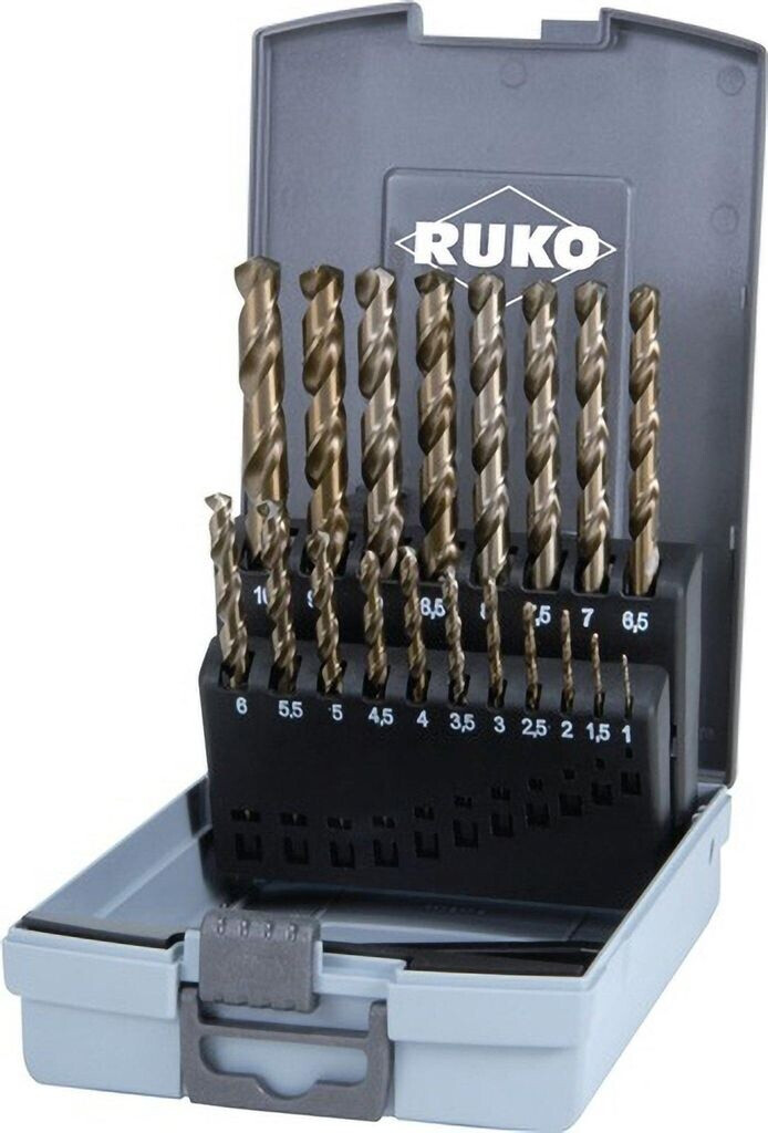 Metallborsett  Ruko 215214RO; HSS-Co 5; 1-10 mm; 19 stk