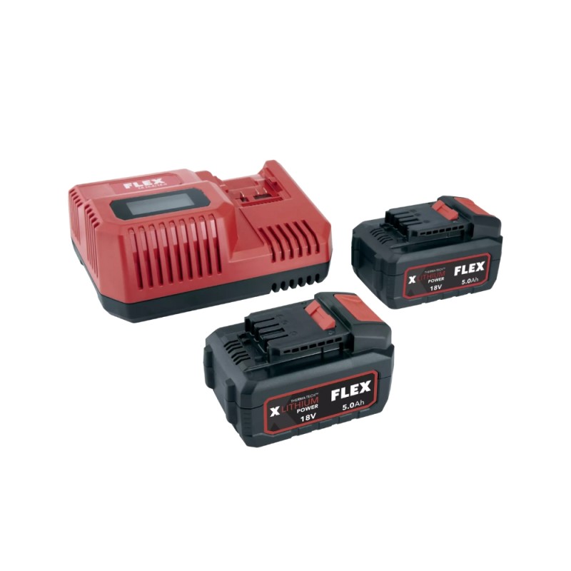 Tilbehørsett Flex P-SET 55R; 18V; 2x5Ah + lader