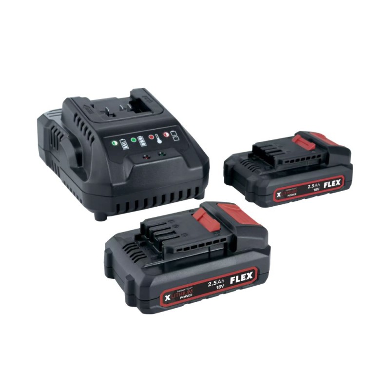 Tilbehørsett Flex P-SET 22Q; 18V; 2x2,5Ah + lader