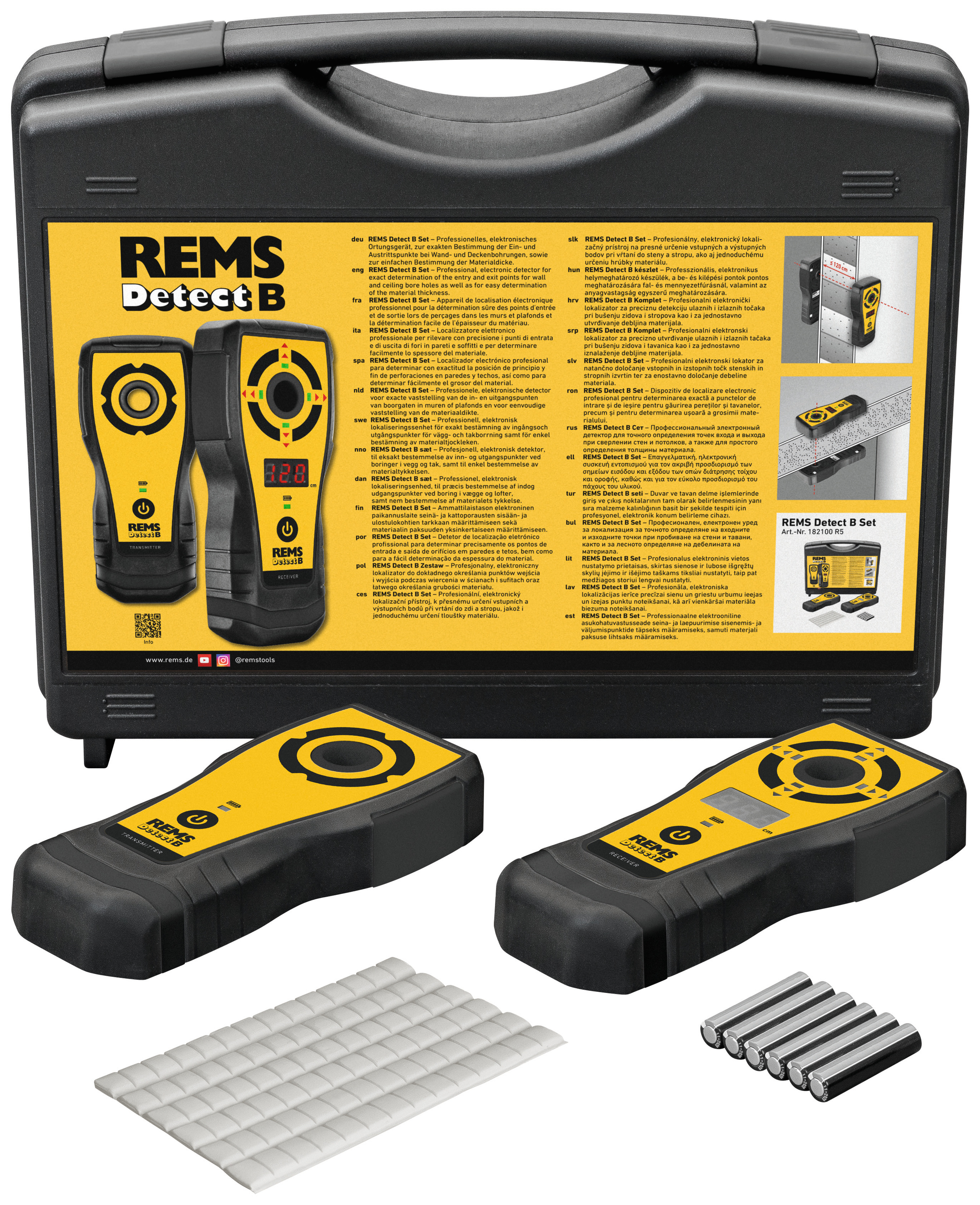 Borehullsdetektor Rems Detect B Set; 120 cm