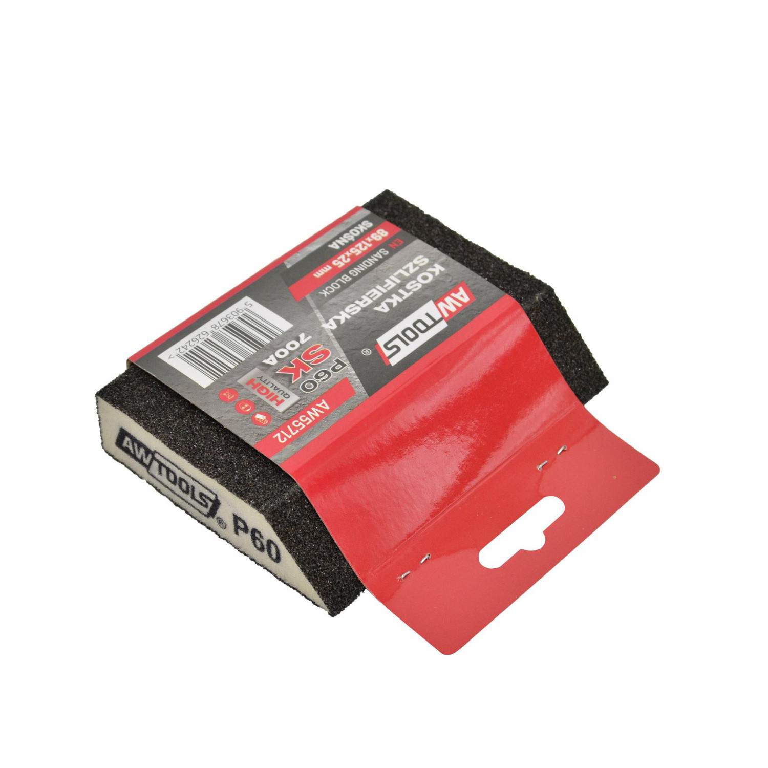 Poleringssvamp AWTools AW55714; 89x125x25 mm; P100