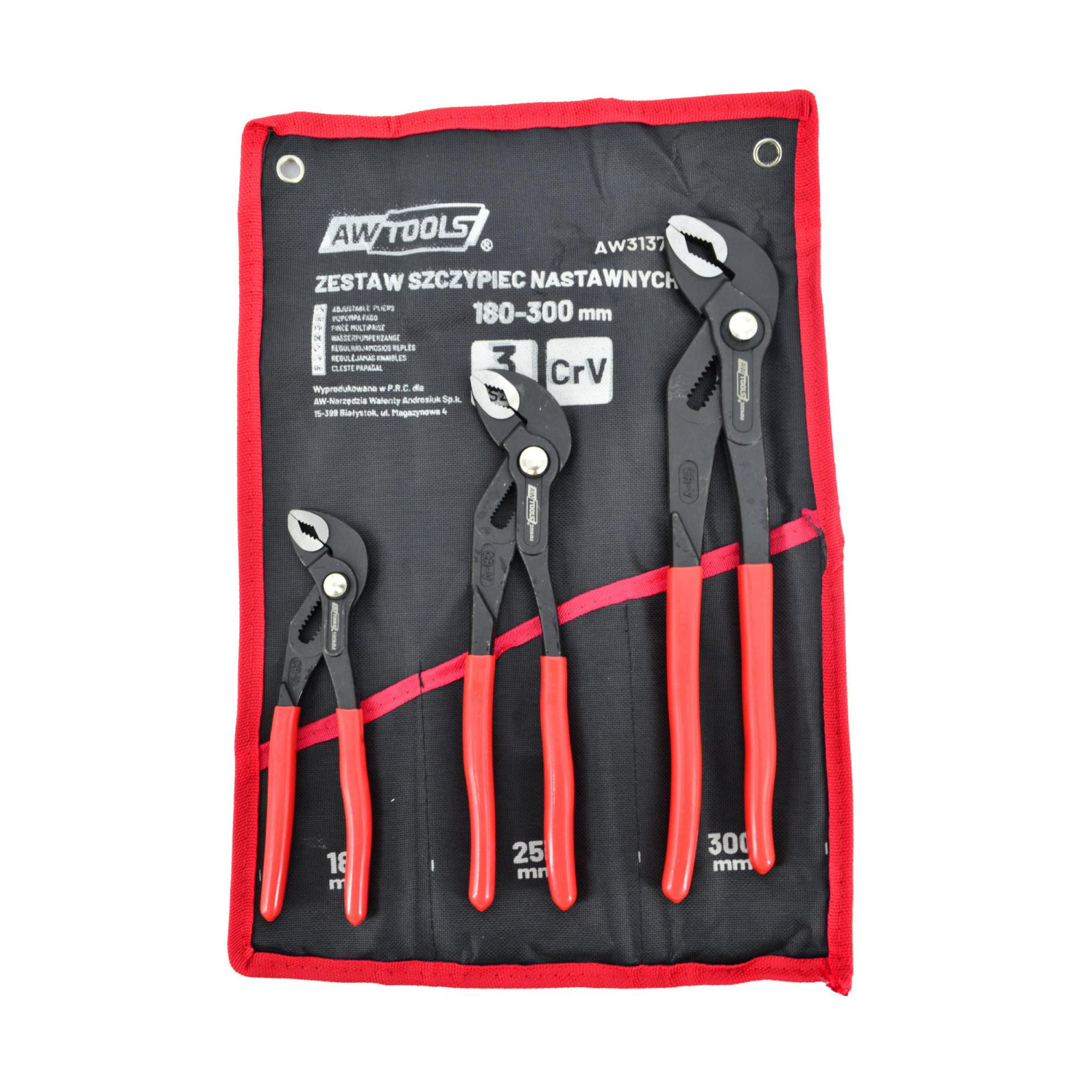 Fastnøkkelsett AWTools AW31374; 180-300 mm; 3 stk