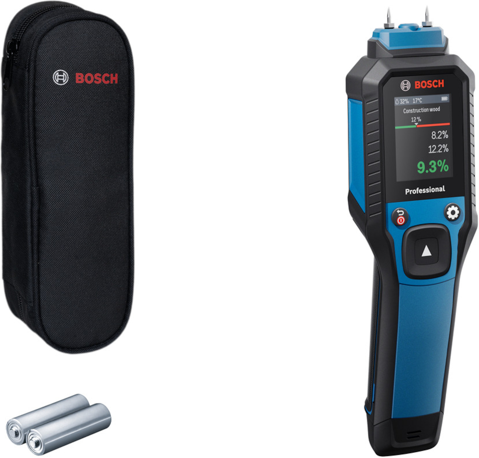 Fuktmåler Bosch GMP 2-15; 2x1,5 V; IP65