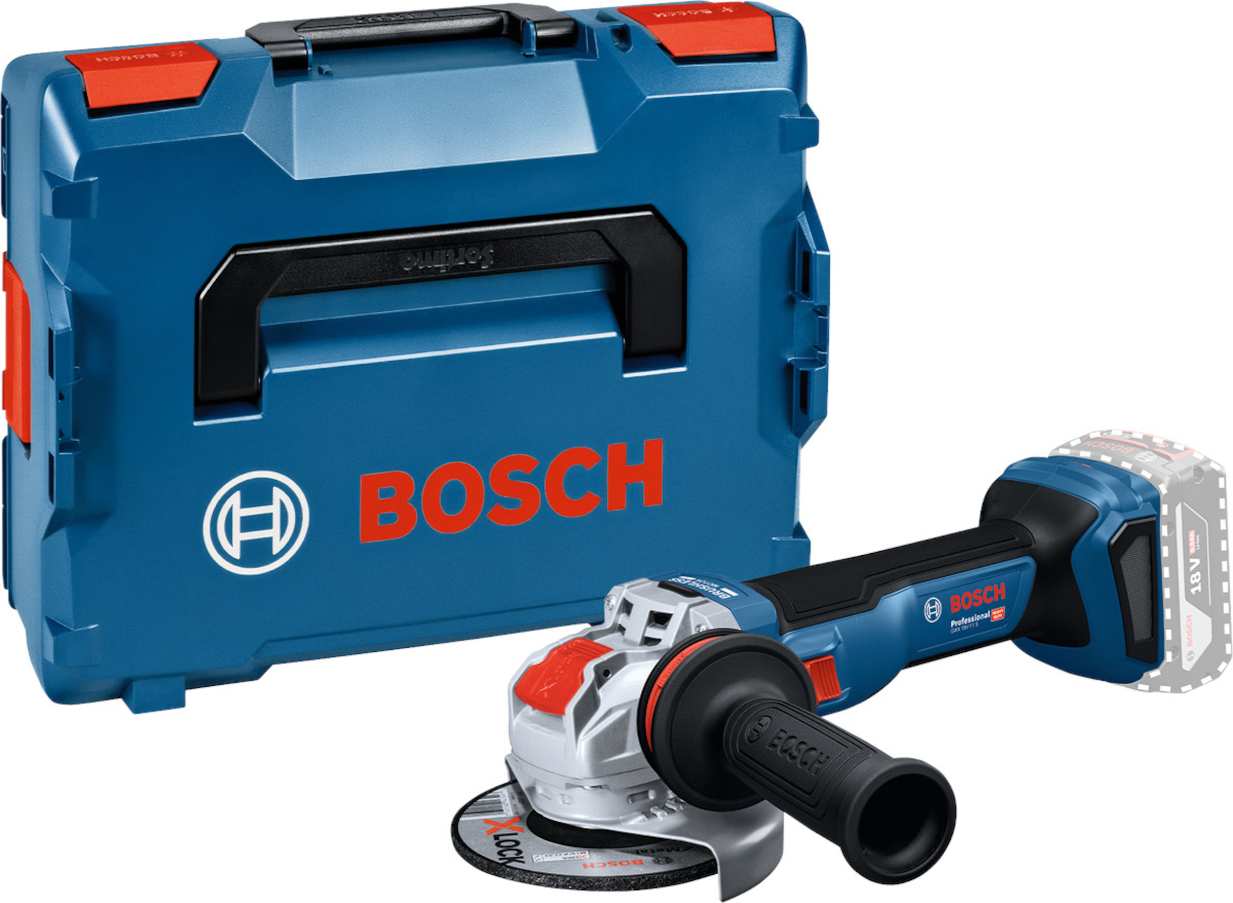 Batteridrevet vinkelsliper Bosch GWX 18V-11 S X-LOCK; 125 mm (uten batteri og lader)
