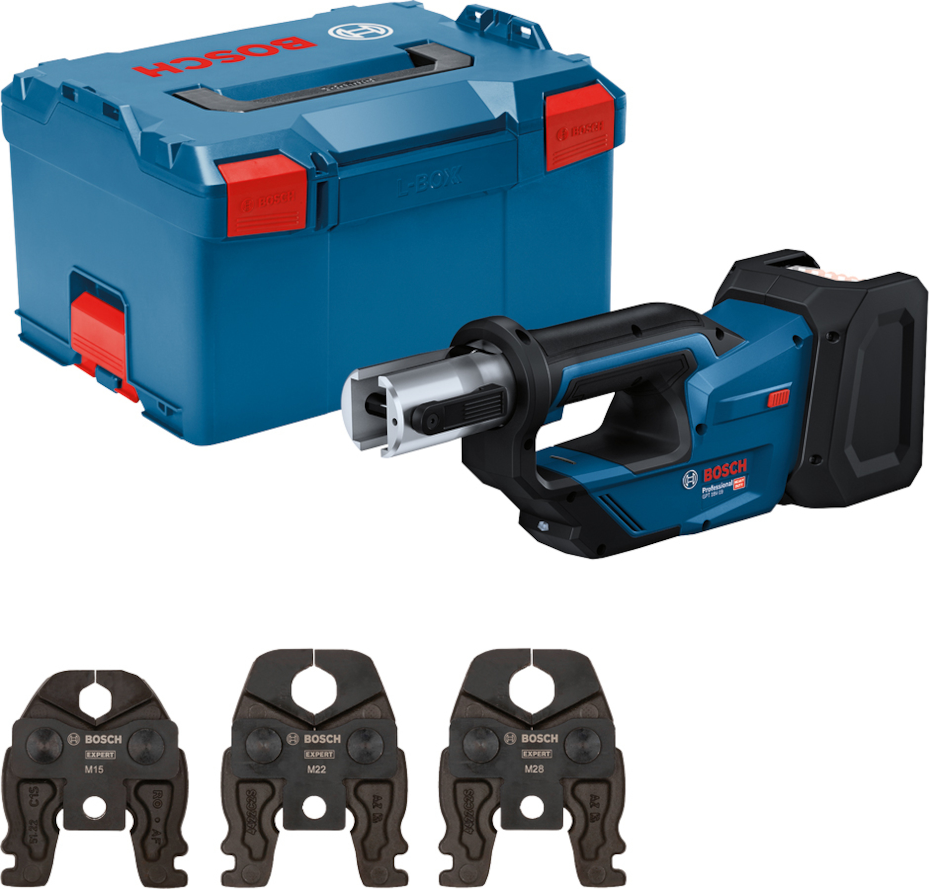 Batteridrevet rørpressverktøy Bosch GPT 18V-19; 18 V (uten batteri og lader)