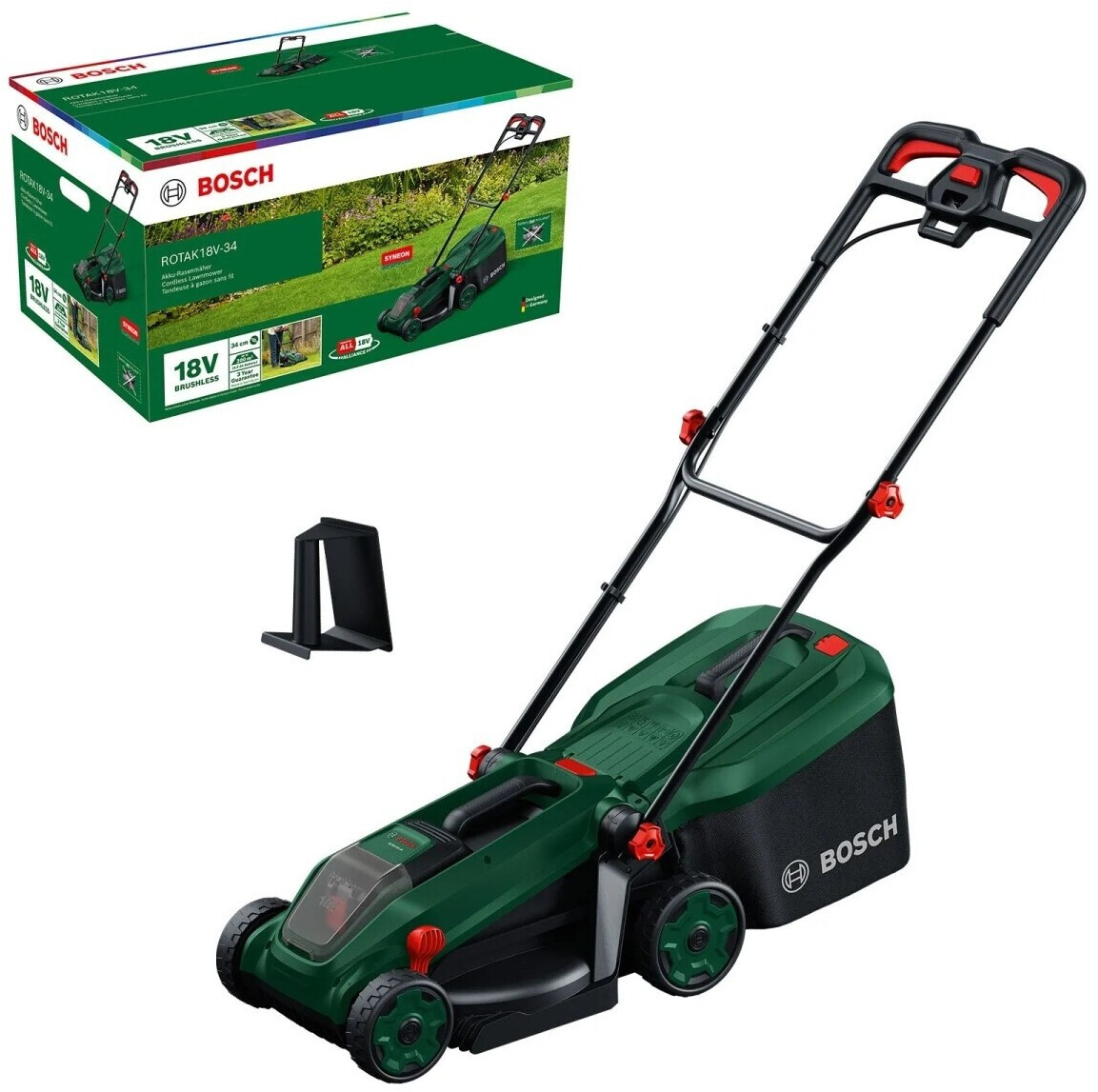 Gressklipper Bosch Rotak 18V-34; 18 V; 34 cm (uten batteri og lader)