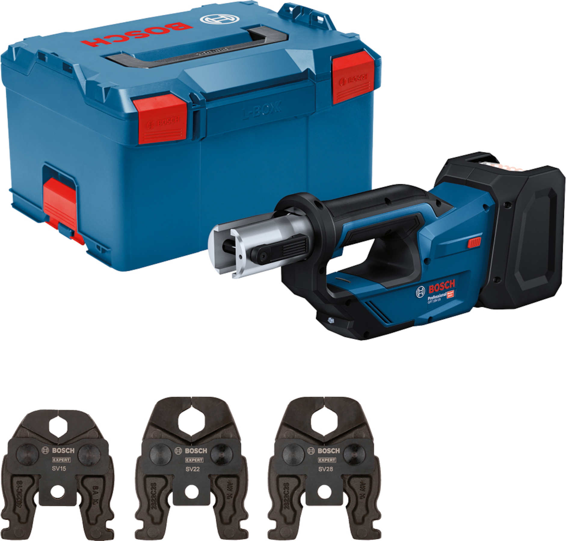Batteridrevet rørpressverktøy Bosch GPT 18V-19; 18 V (uten batteri og lader)