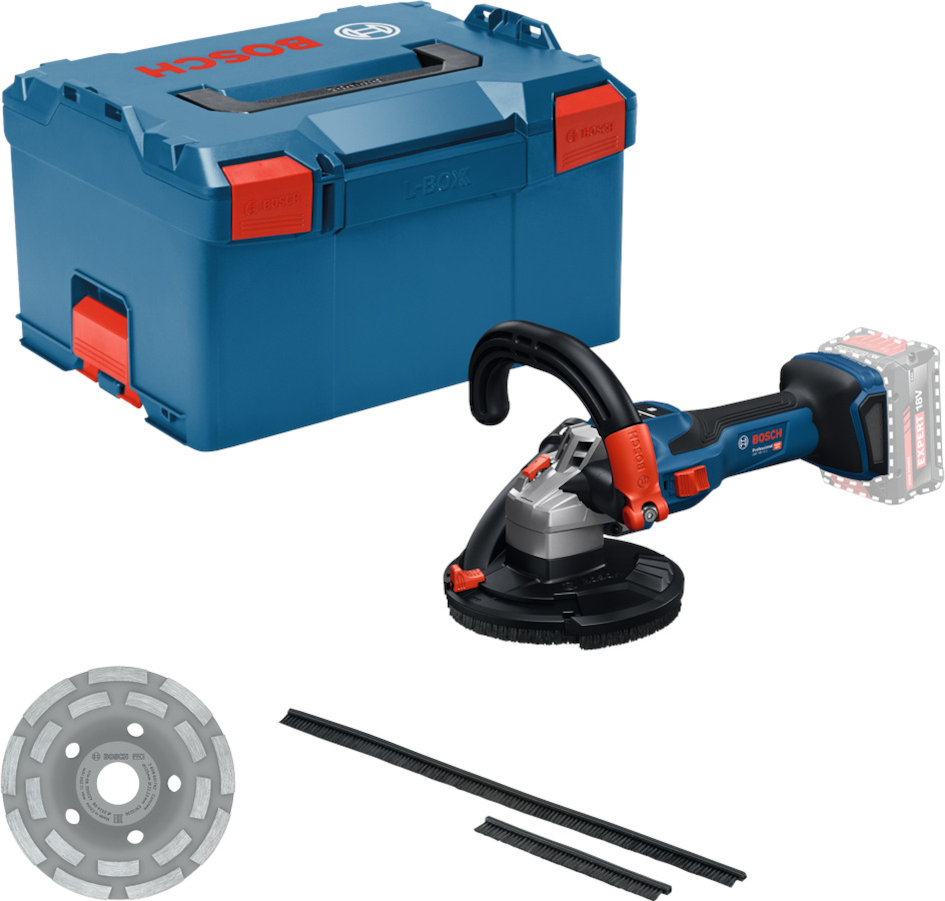 Betongsliper Bosch GBR 18V-15 S; 18 V; 125 mm (uten batteri og lader)
