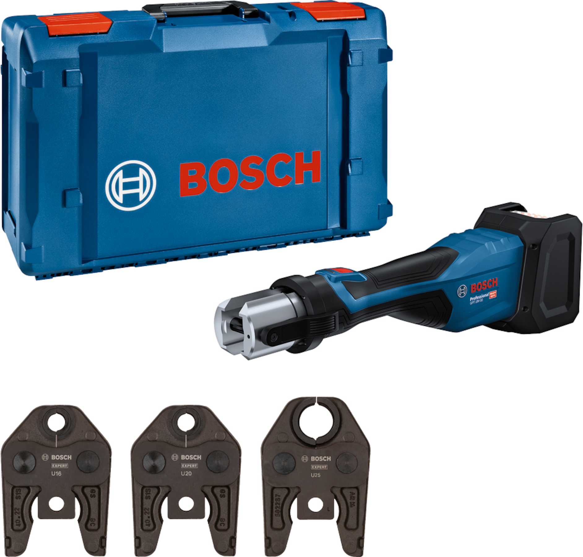 Batteridrevet rørpressverktøy Bosch GPT 18V-32; 18 V (uten batteri og lader)