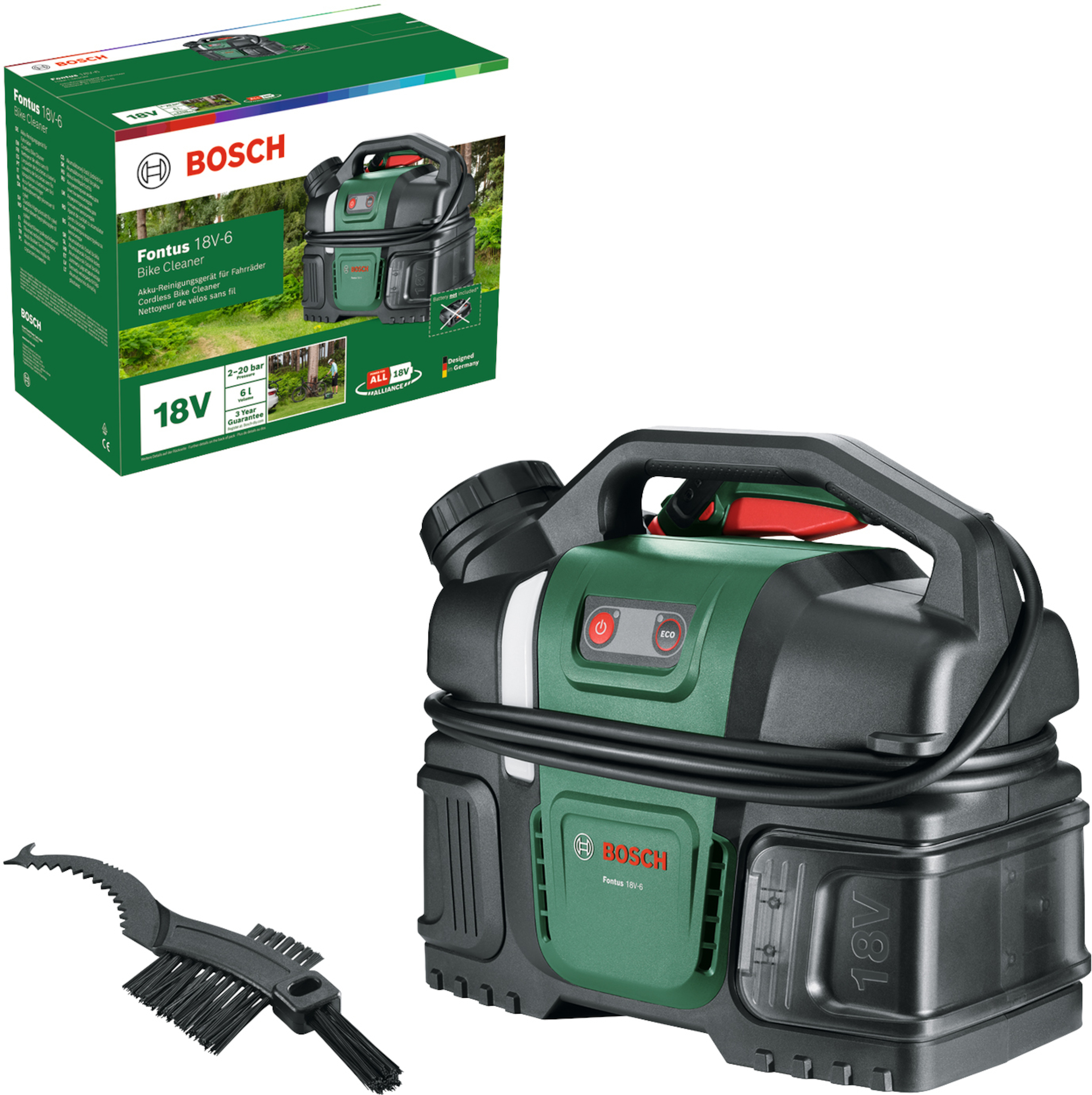 Høytrykksspyler Bosch Fontus 18V-6; 18 V (uten batteri og lader)