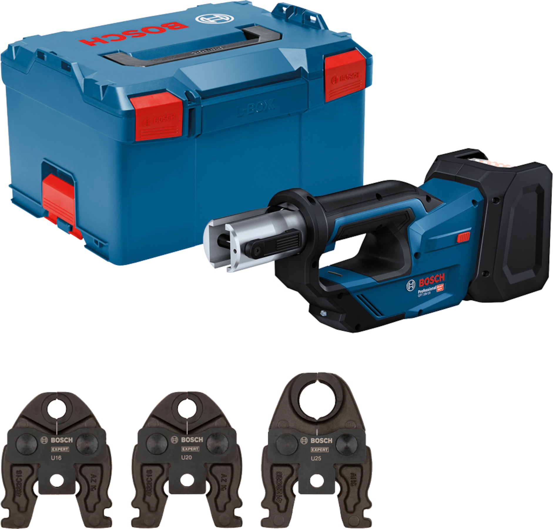 Batteridrevet rørpressverktøy Bosch GPT 18V-19; 18 V (uten batteri og lader)