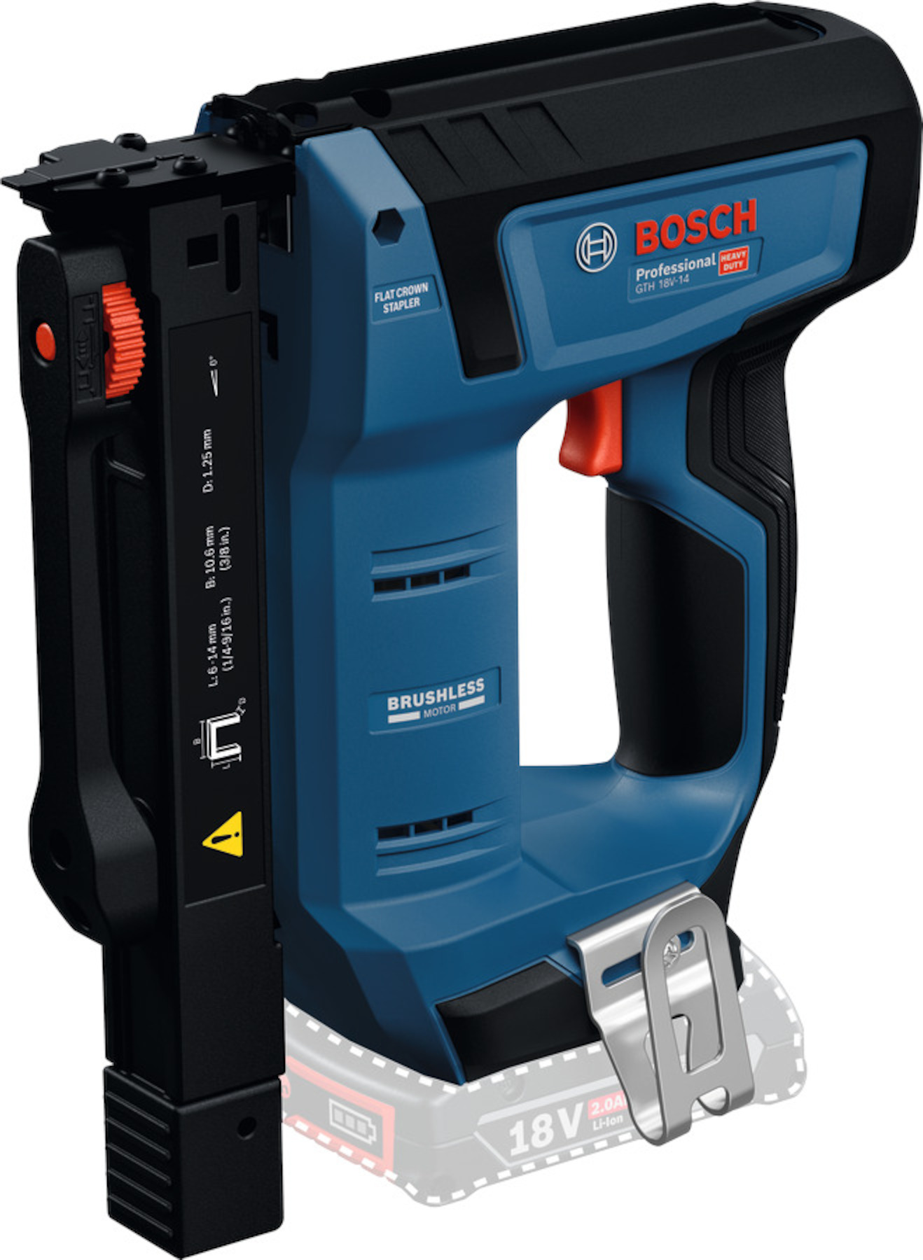 Batteridrevet stiftepistol Bosch GTH 18V-14; 18 V (uten batteri og lader)