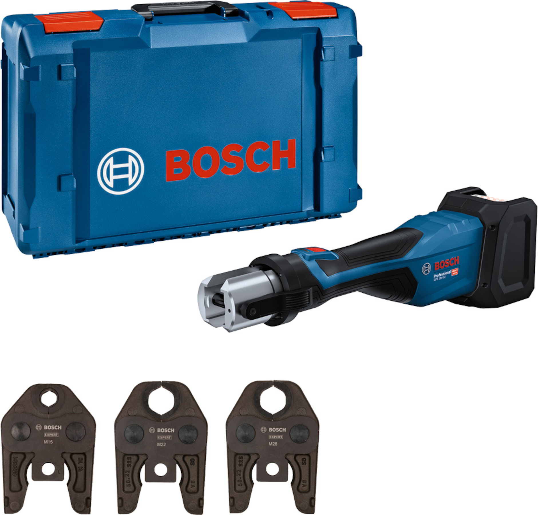 Batteridrevet rørpressverktøy Bosch GPT 18V-32; 18 V (uten batteri og lader)