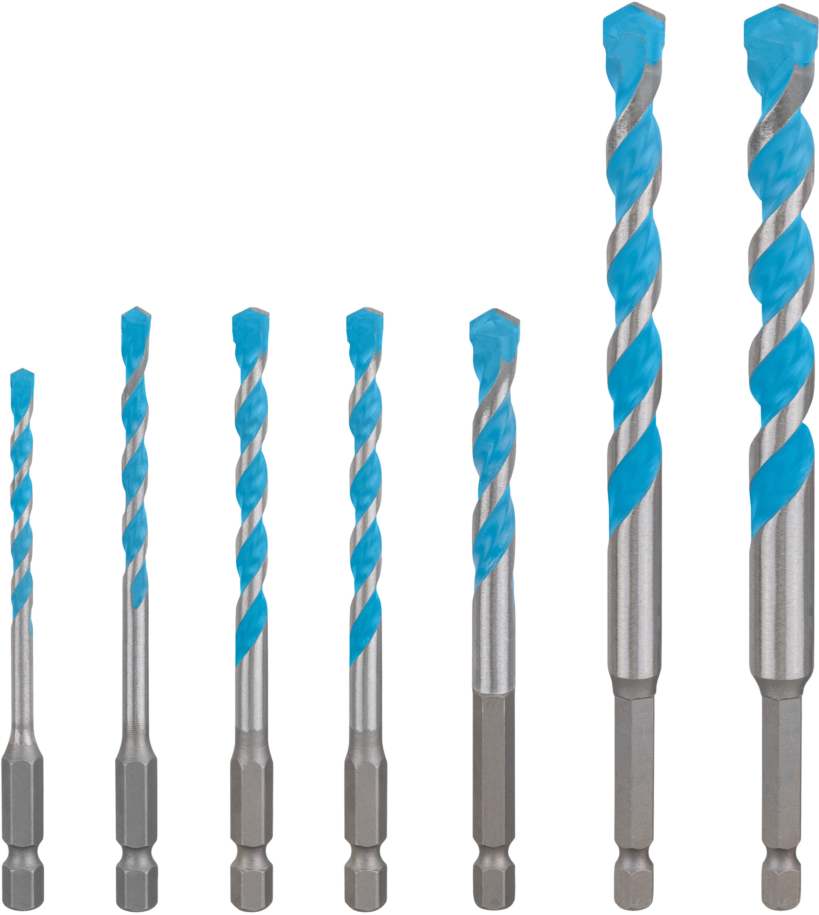 Universalborsett Bosch EXPERT; Hex9 MultiConstruction; 4-12 mm; 7 stk