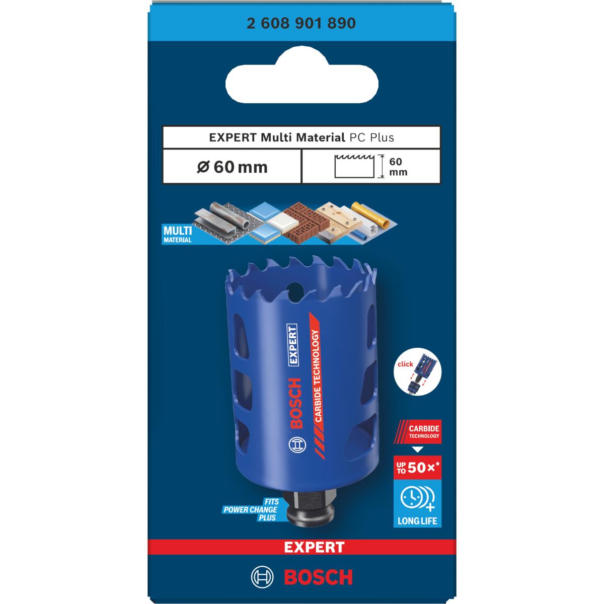 Hullsag Bosch EXPERT; Multi Material Power Change Plus; 60x60 mm