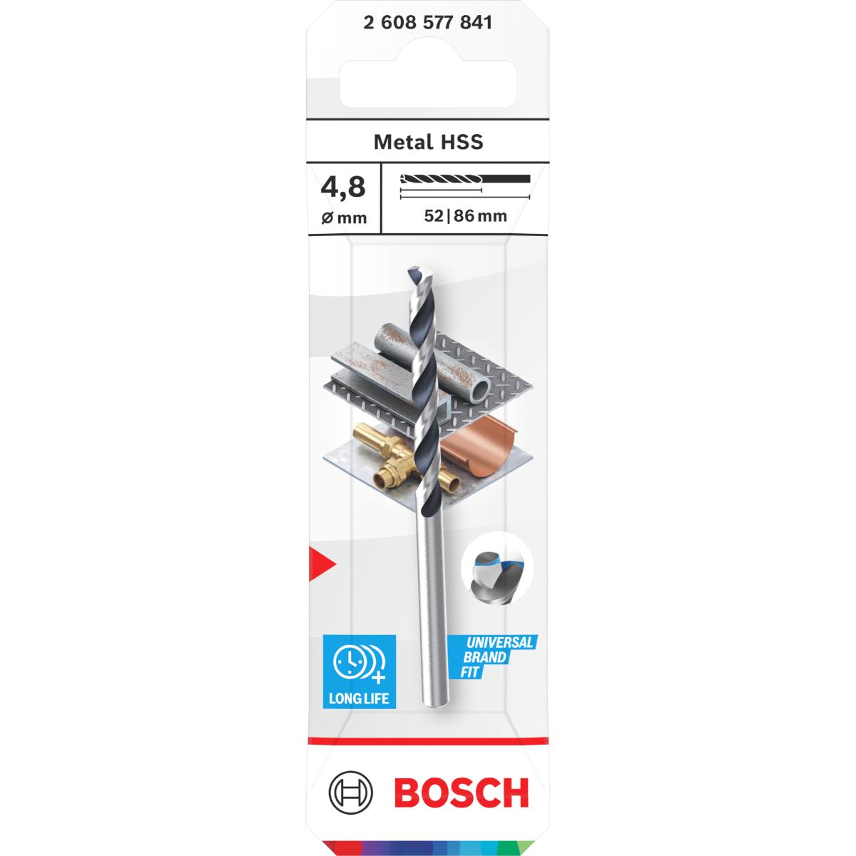 Bor for metall Bosch PointTeQ; HSS; 4,8 mm