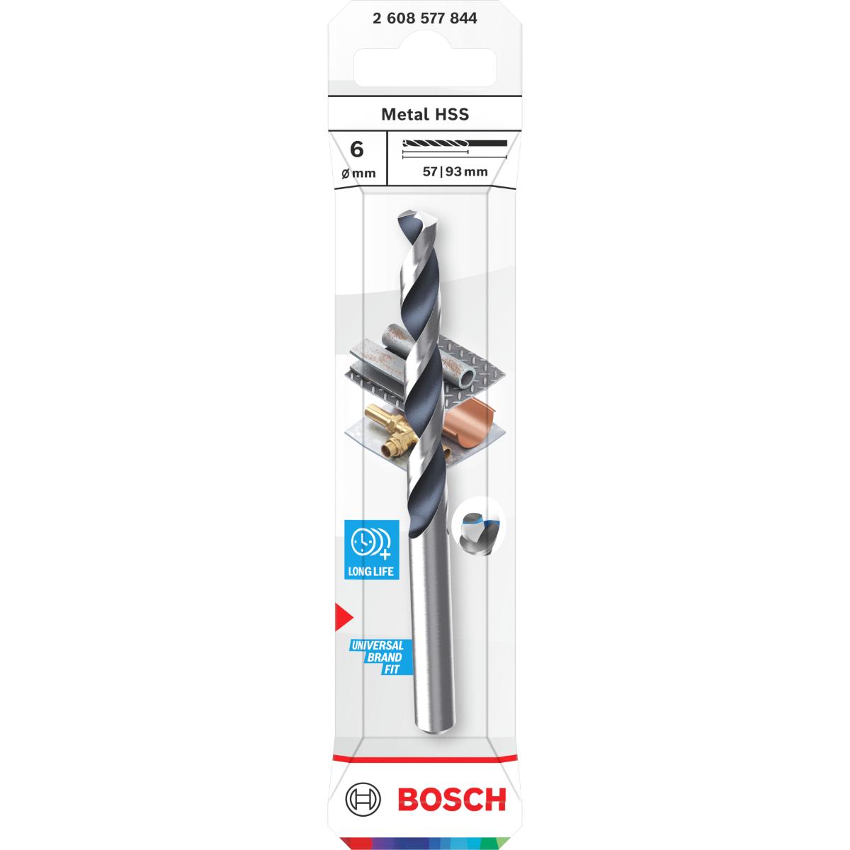 Bor for metall Bosch PointTeQ; HSS; 6x57x93 mm
