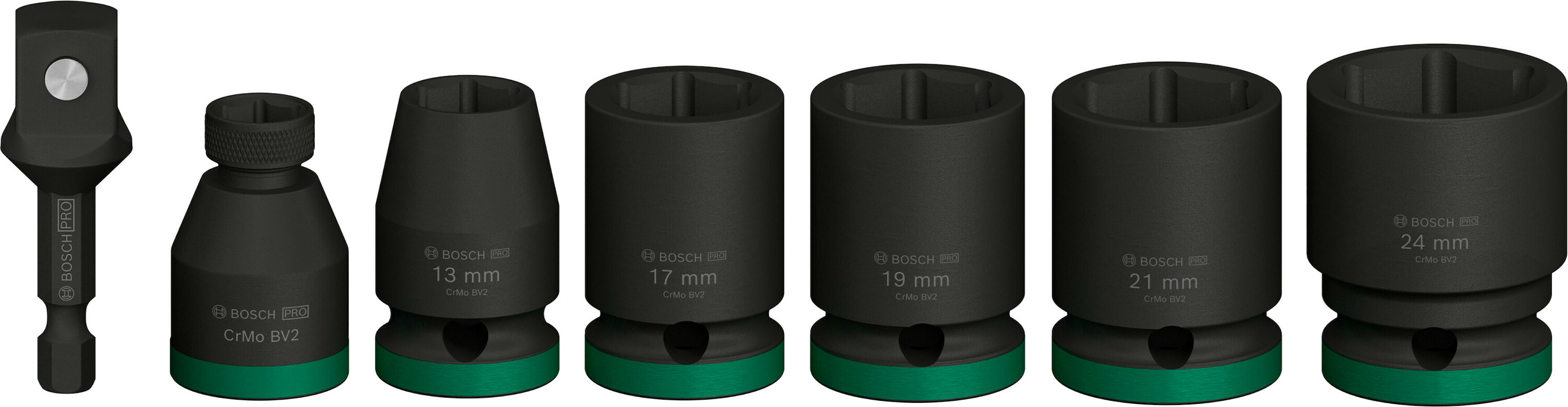 Slagpipersett HSS; PRO IMPACT; 1/2''; 13-24 mm; 39 mm; 7 stk