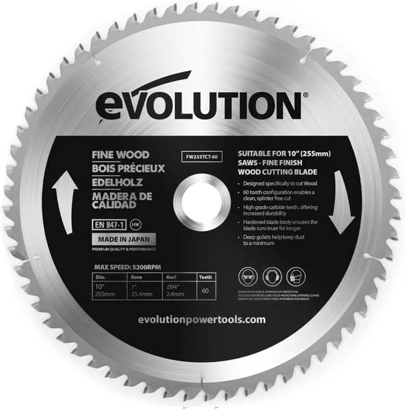 Kappeskive Evolution FW255TCT-60; 255 mm; Z60
