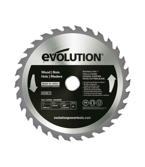 Kappeskive Evolution EVO-180-30-D; 180 mm; Z30
