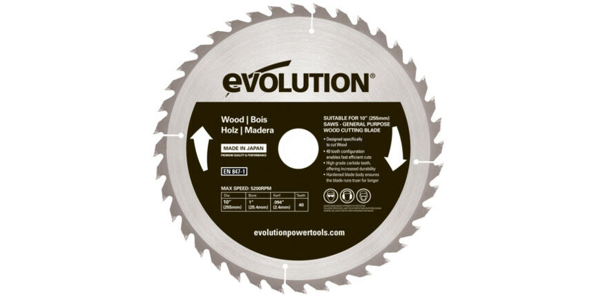 Kappeskive Evolution EVO-255-40-D; 255 mm; Z40