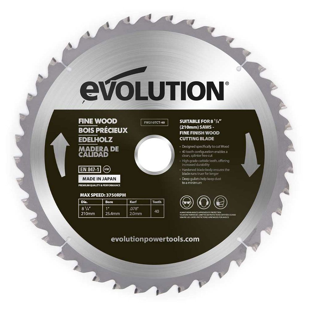 Kappeskive Evolution FW210TCT-40; 210 mm; Z40
