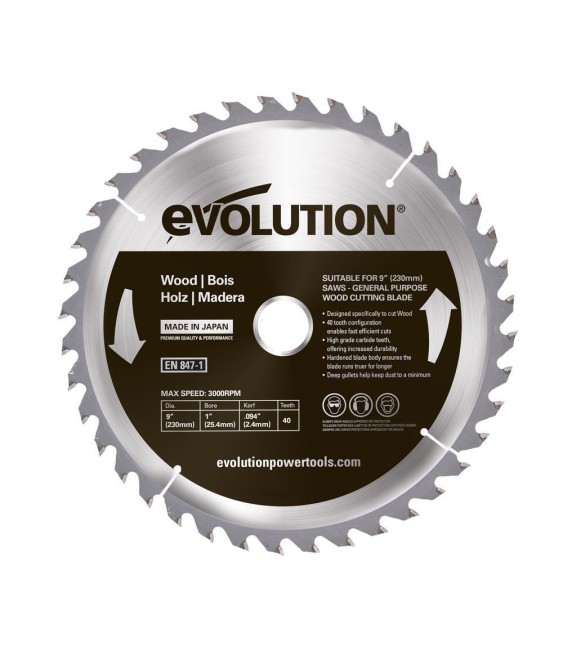 Kappeskive Evolution EVO-230-40-D; 230 mm; Z40