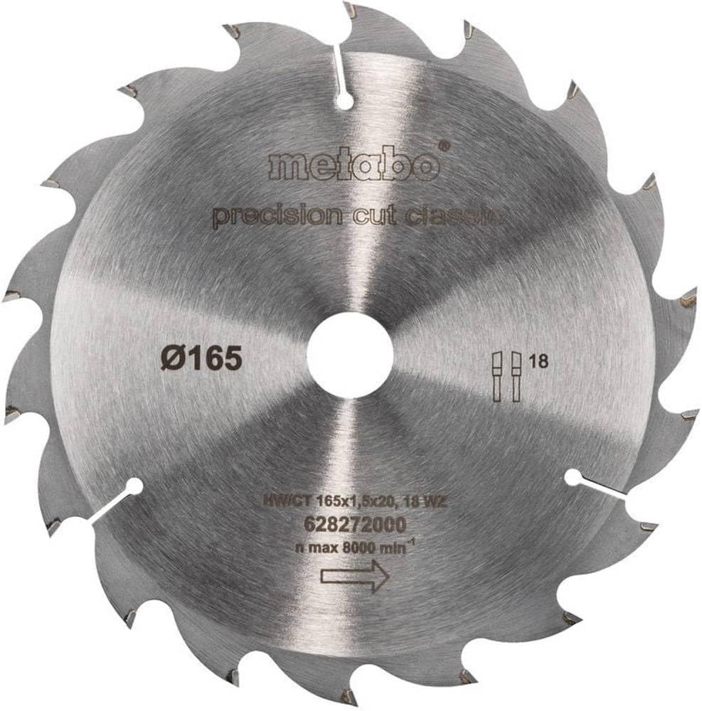 Sagblad for tre Metabo 628272000; 165x20 mm; Z18; 20°