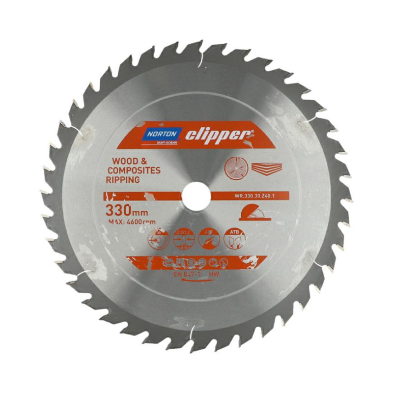 Sagblad for tre Norton Clipper Deflow; 355x30 mm; Z40
