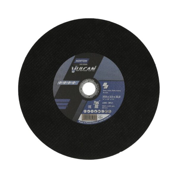 Abrasiv kappeskive Norton VULCAN; 350x3,5x32 mm; 10 stk. + 1 skive