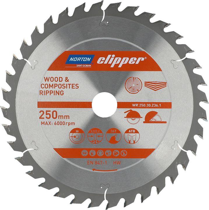 Sagblad for tre Norton Clipper ; 250x30 mm; Z36