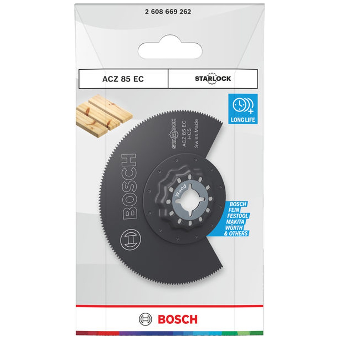Halvrundt segmentsagblad Bosch Starlock ACZ 85 EC; 85 mm