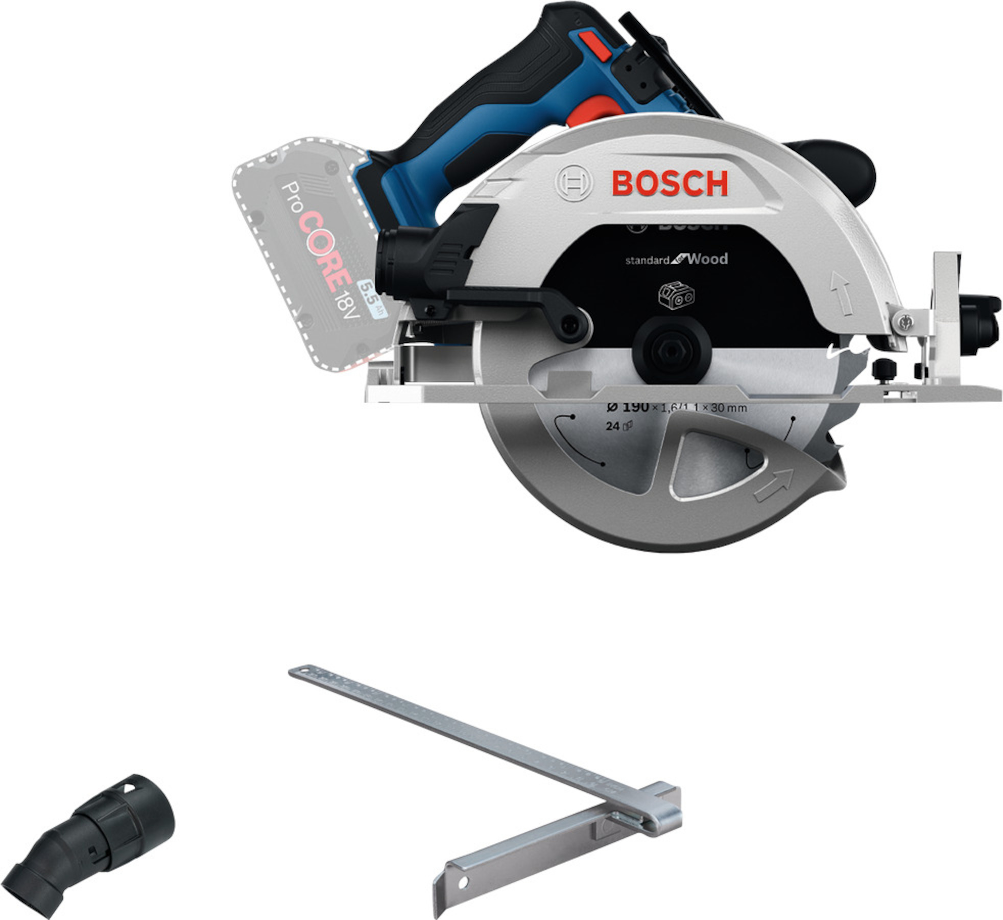 Batteridrevet sirkelsag Bosch PRO GKS 18V-68-2; 18 V (uten batteri og lader)