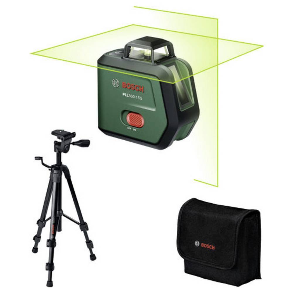 Krysslaser  Bosch PLL360-15G; 3,6 V; grønn