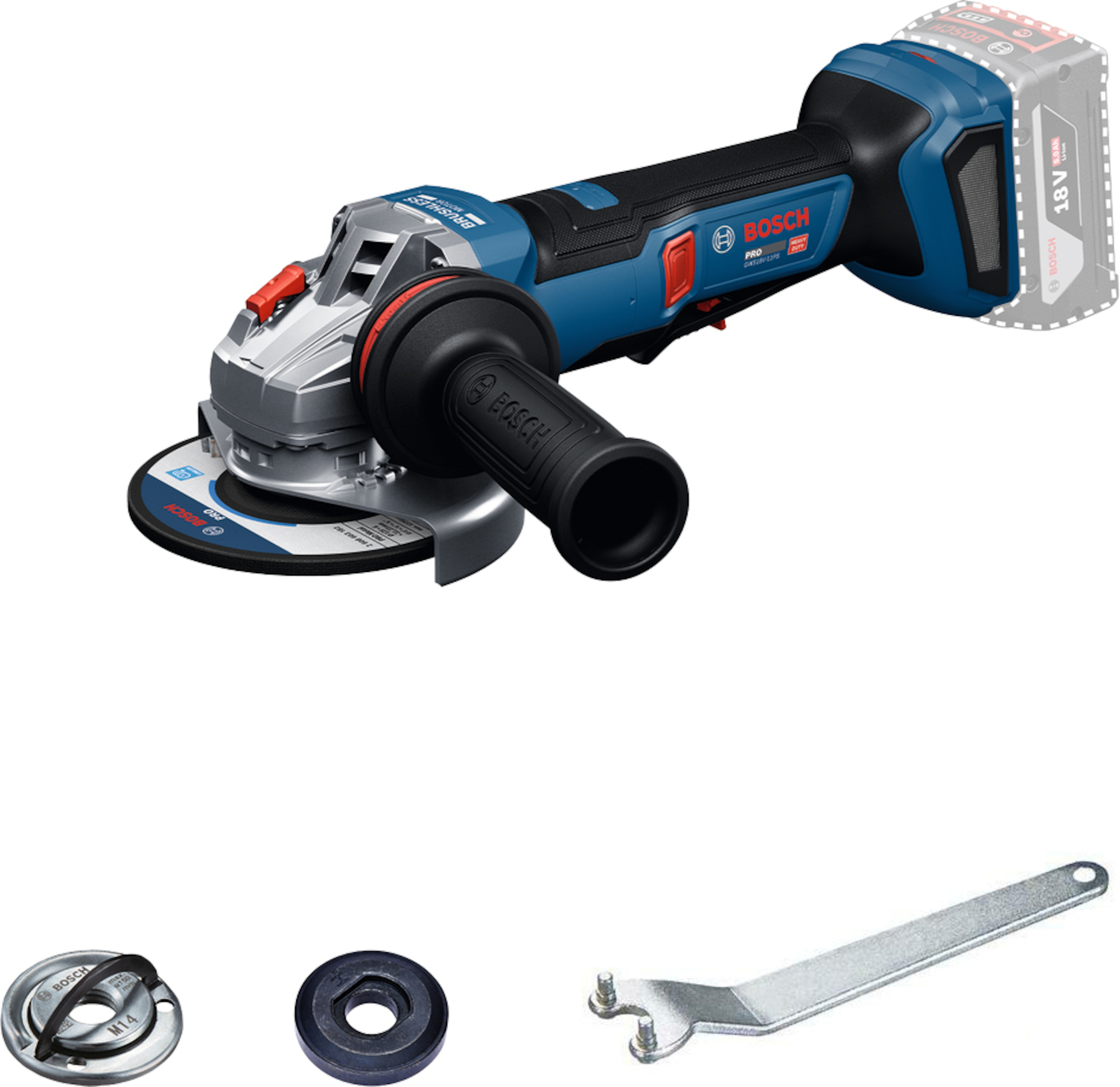 Vinkelsliper Bosch GWS18V-11PS; 18 V; 125 mm (uten batteri og lader)