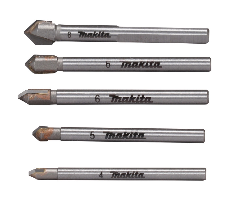 Borsett for glass og keramikkfliser Makita E-25410; 4-8 mm; 5 stk