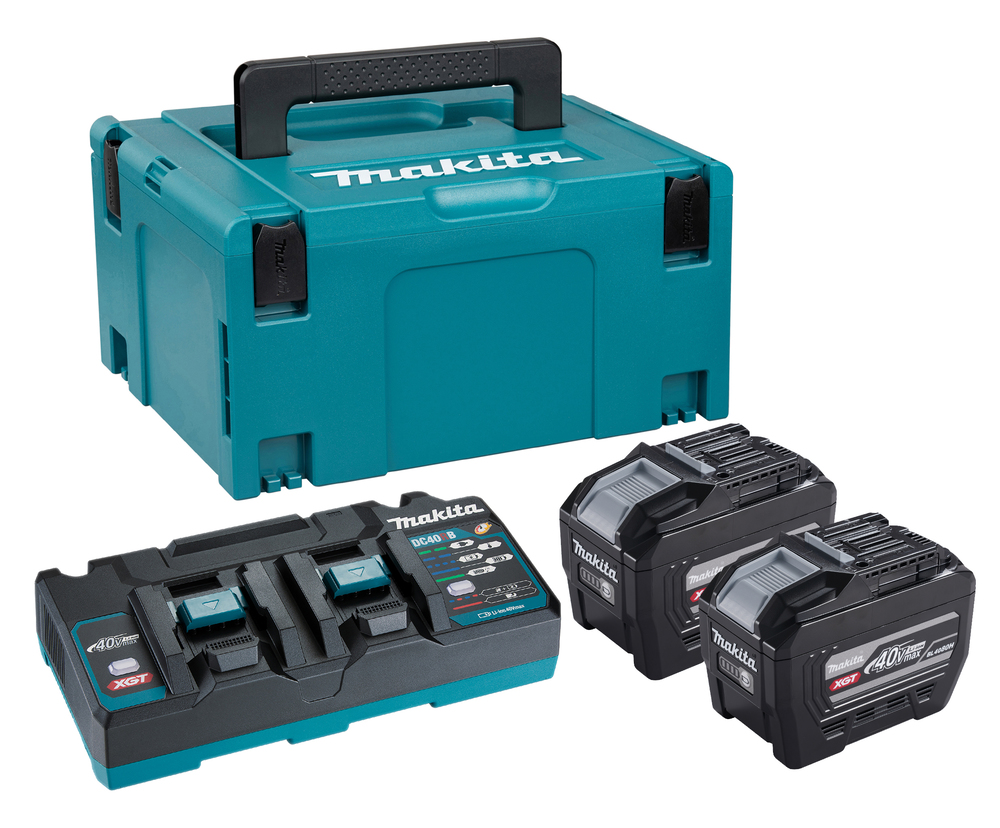 Batteri Makita XGT PSKGPE2J; 40 V; 2 stk + lader DC40Rb